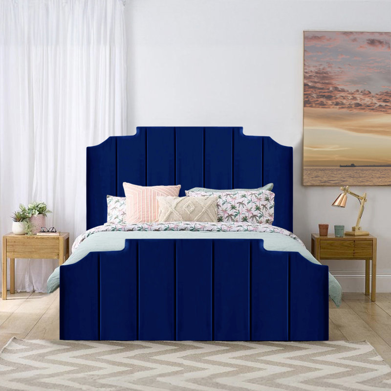 Antara Upholstered Bed, Double (4'6), Marine