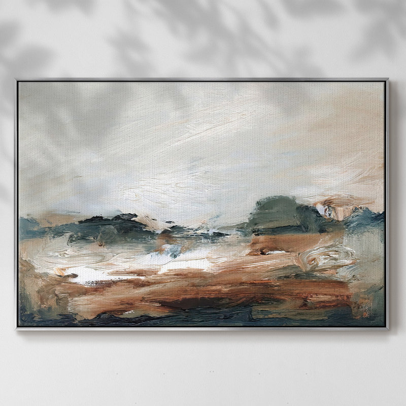 «Lingering Light III», reproduction sur toile encadrée, H 27 po x l 41 po x P 2 po, Encadrement argenté