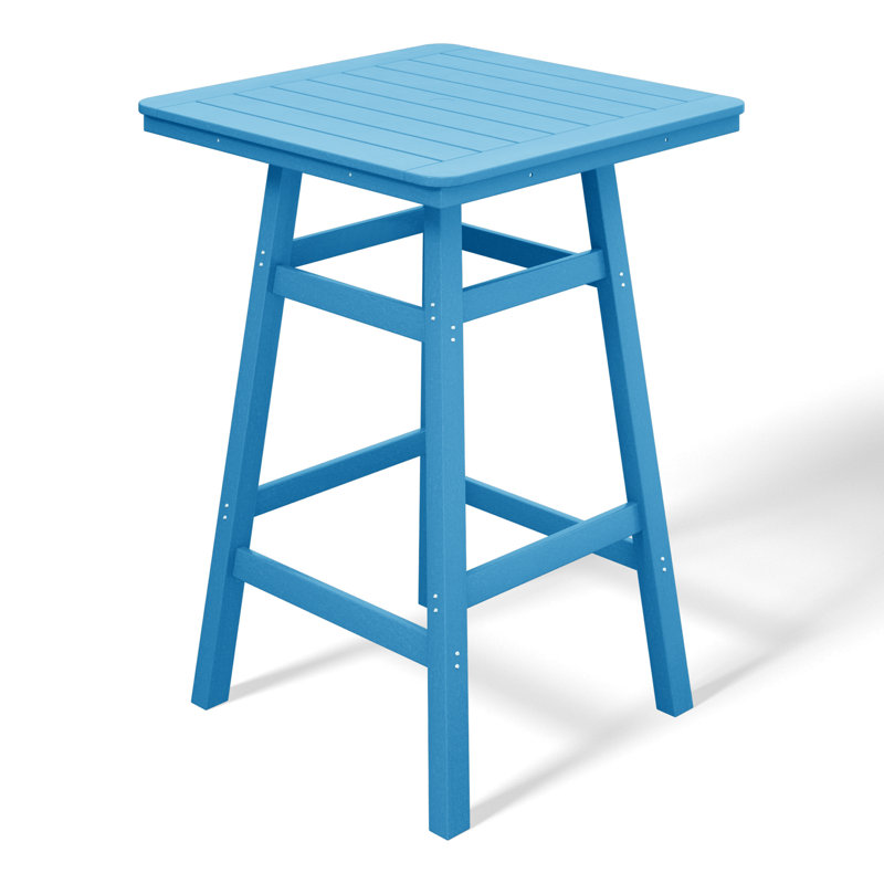 Table de bar d'extérieur carrée L 30,7 po x l 30,7 po Laguna, Bleu