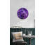 Horloge murale mauve abstraite, décor fluide fluide violet, montre moderne en verre trempé, montre ronde de luxe effet marbre pour la maison-1817397366-1817397371