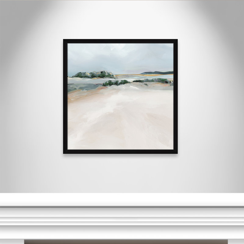 Sentier chatoyant - Peinture sur papier encadrée, H 33 po x l 33 po x P 1,12 po, Cadre noir