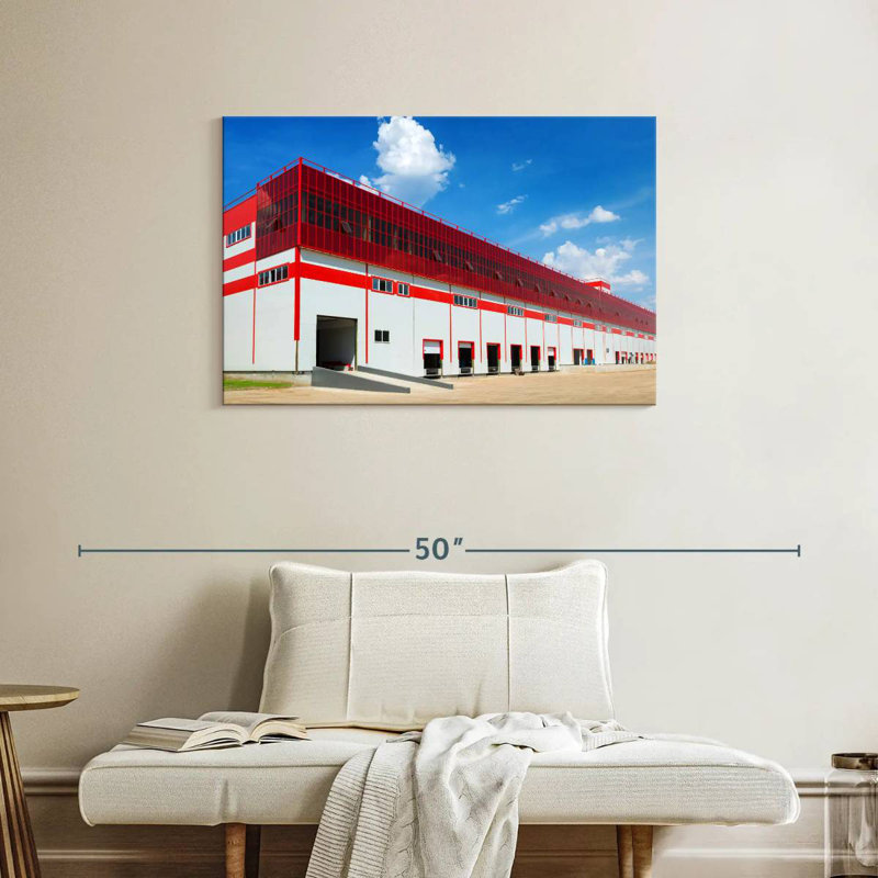Modern Warehouse Structure, 24" H x 36" W