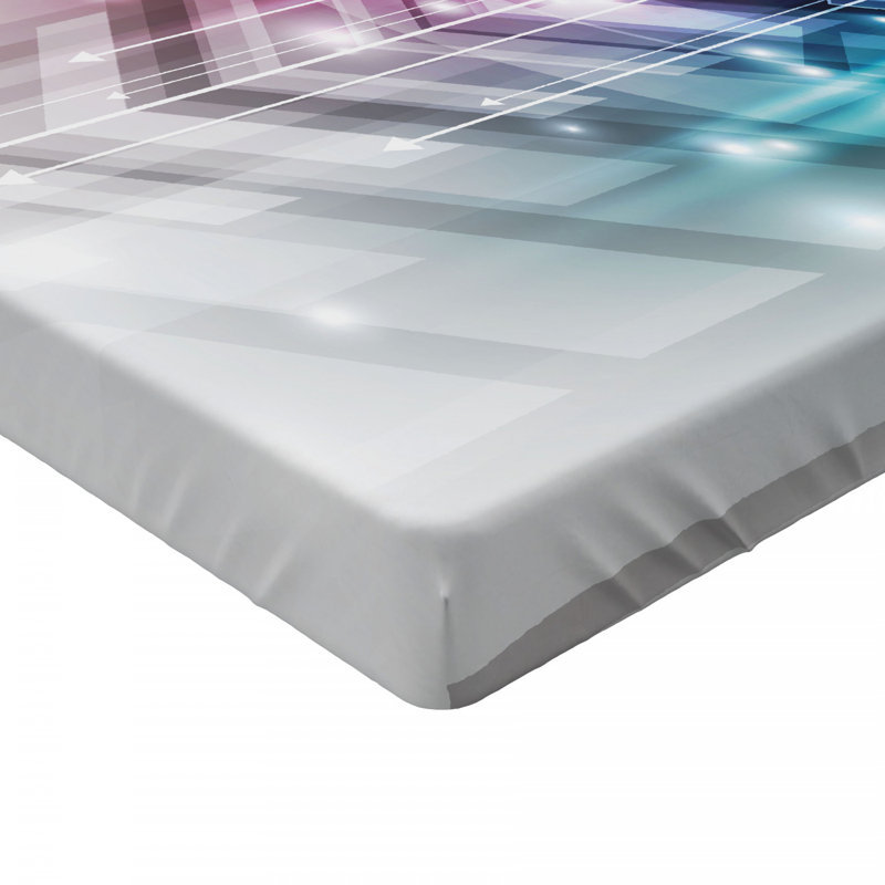 Microfiber Abstract Fitted Sheet, Full Fitted Sheet