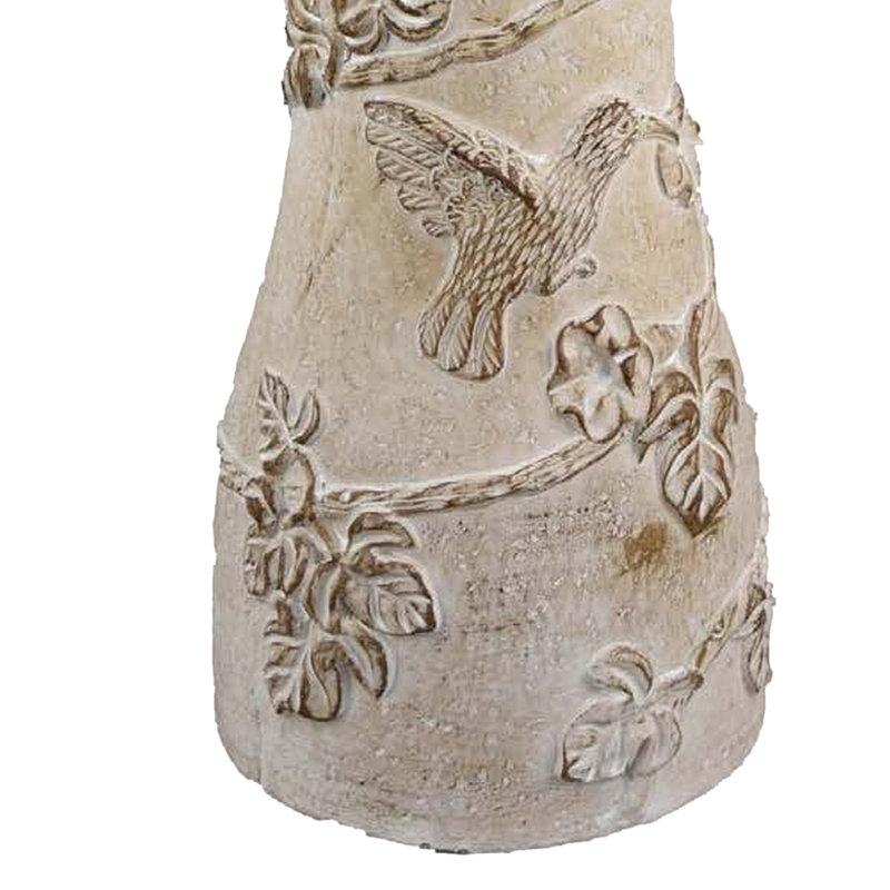 Mangeoire pour oiseaux Menon, terracotta, 20 po, Blanc