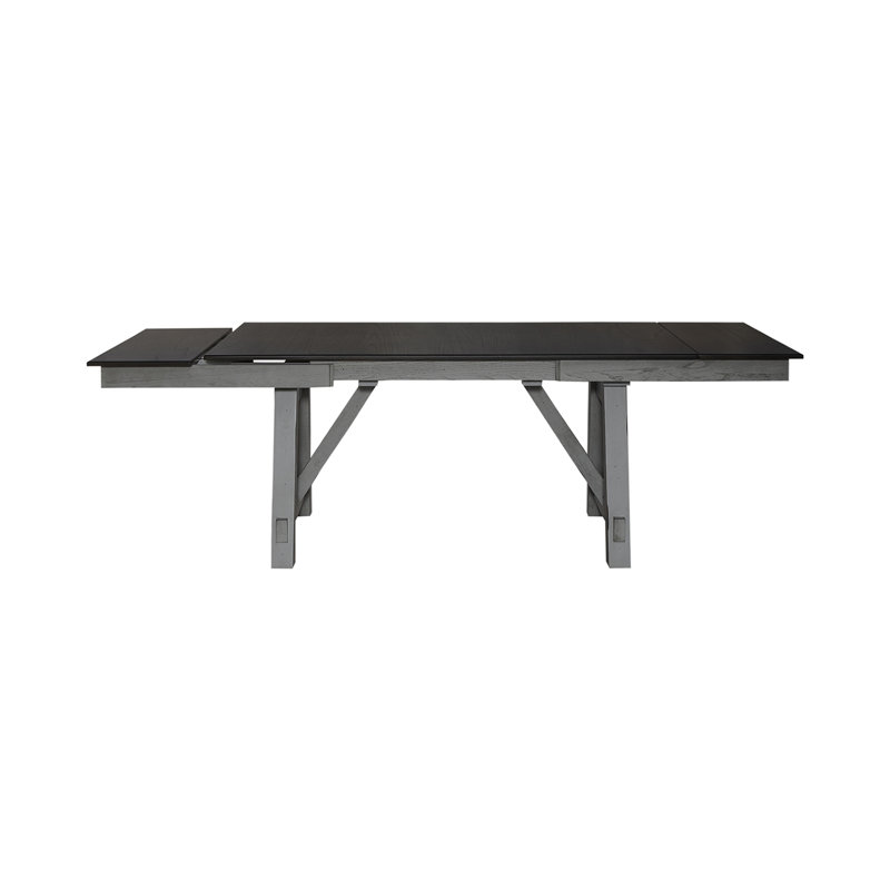 Ashby Extendable Trestle Dining Table w/ Two 14" Leaves