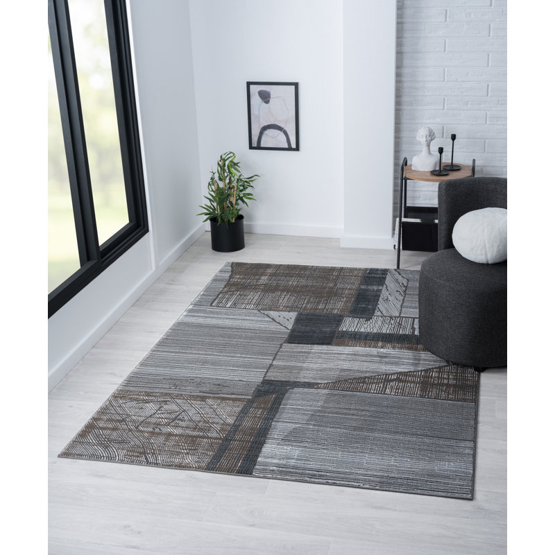 Frohlich Abstract Indoor Rug, Rectangle 7'9" x 10'