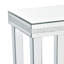 Table d'appoint moderne en verre avec miroir