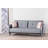 Modern 3-Seat Sofa Bed, Grey Linen Fabric | 100% Metal Frame, 74.8 x 37.4 x 16.9 inches | 5-Level Adjustable Arms, 4-Level Independent Backrest | Pocket Spring + High-DNS Foam Cushions | Max Capacity: 661 lbs, Stylish & Functional Design-1408845772