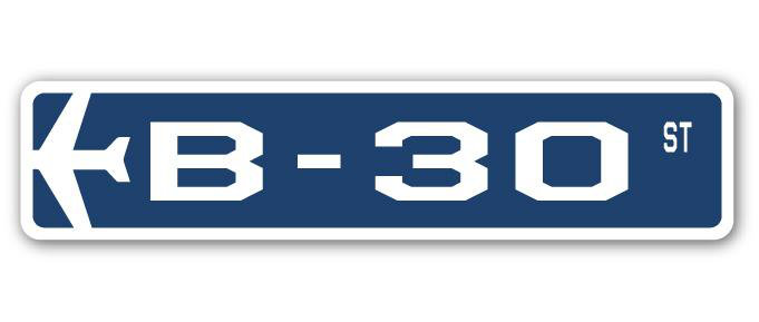 Plaque de rue Angeline B-30 Air Force, H 4 po x l 18 po x P 1 po
