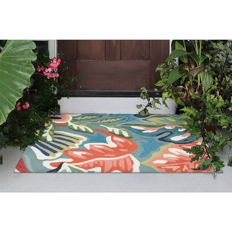 Afaf Performance Hand Tufted Floral Indoor / Outdoor Rug