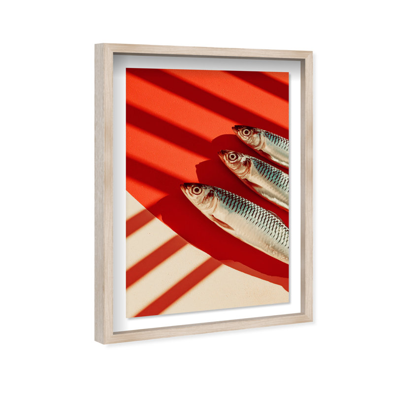 Coast Catch Print by Oliver Gal, 37.5"H x 25.5"W, Natural Oak Shadowbox