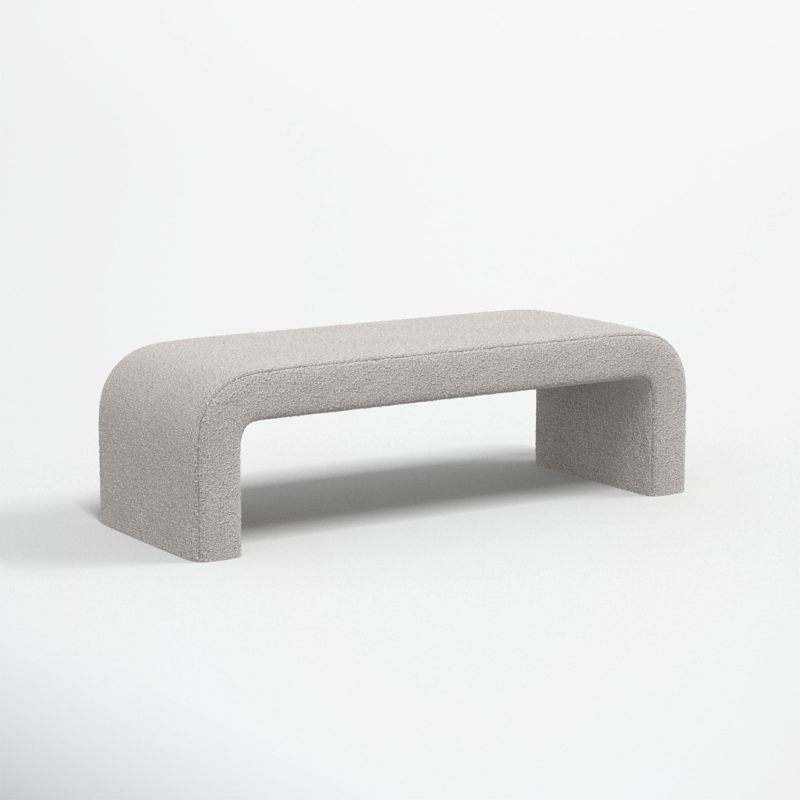 Barley 52" Bedroom Bench, Classic Elephant Boucle