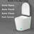 Smart Toilet With Bidet Functionality - Auto Flush, Heated Seat, Warm Air Dry, Compact Bath Modern Open/Close, Dry