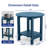 18 Inch Round Outdoor Side Table Adirondack Plastic/Resin Patio Side Table Weather Resistant End Table with Storage Shelf-95290097