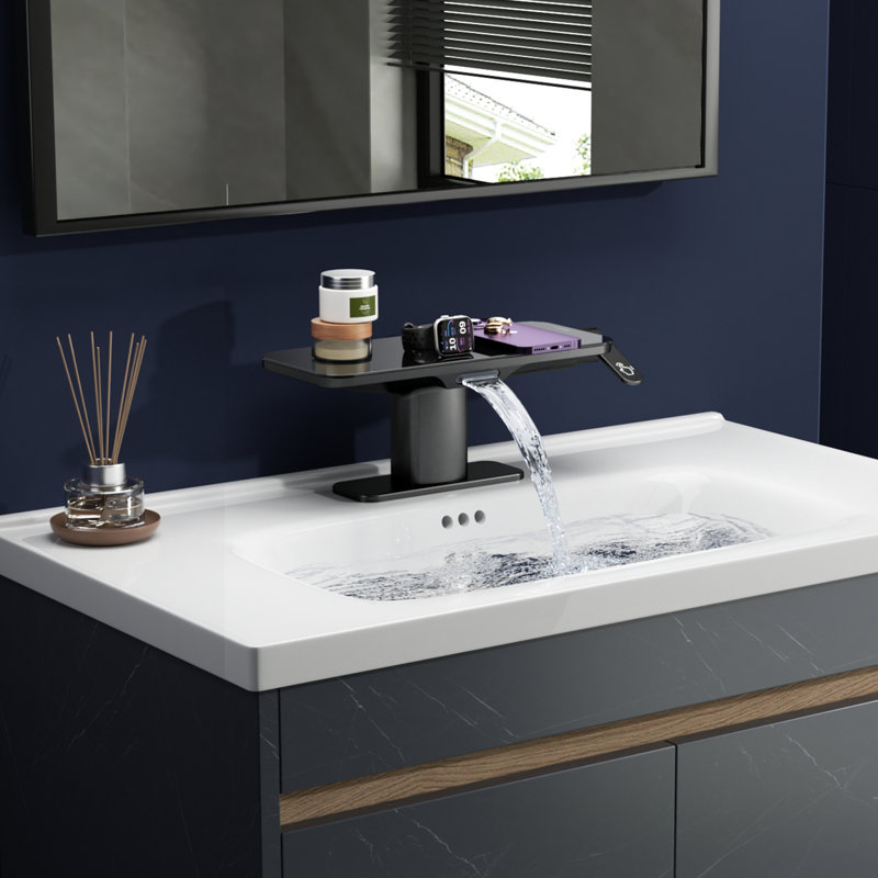 Single Handle Bathroom Faucet, Matte Black