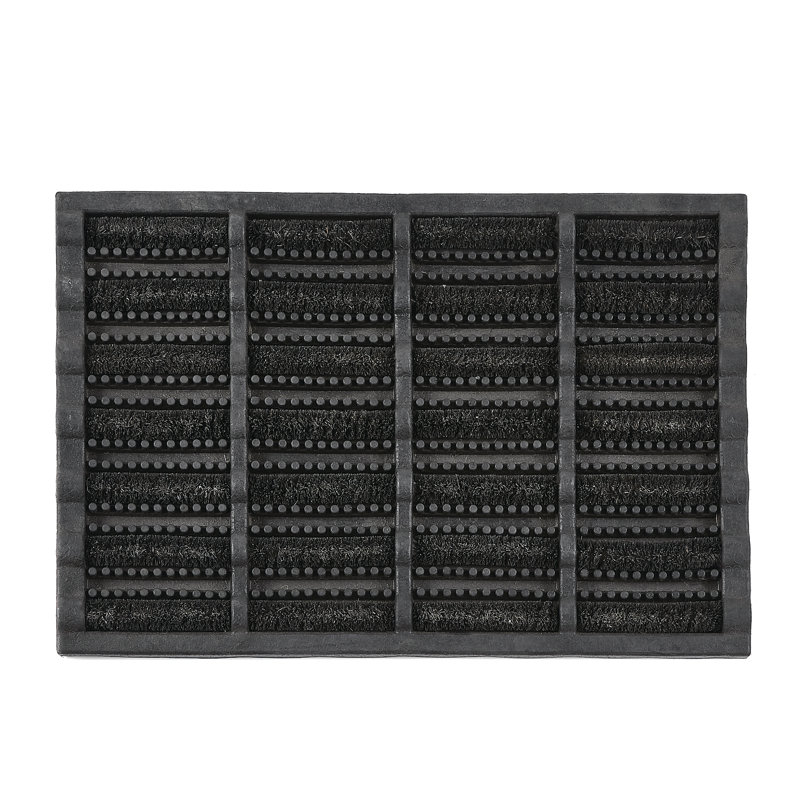 Manahan Non-Slip Outdoor Doormat, Black
