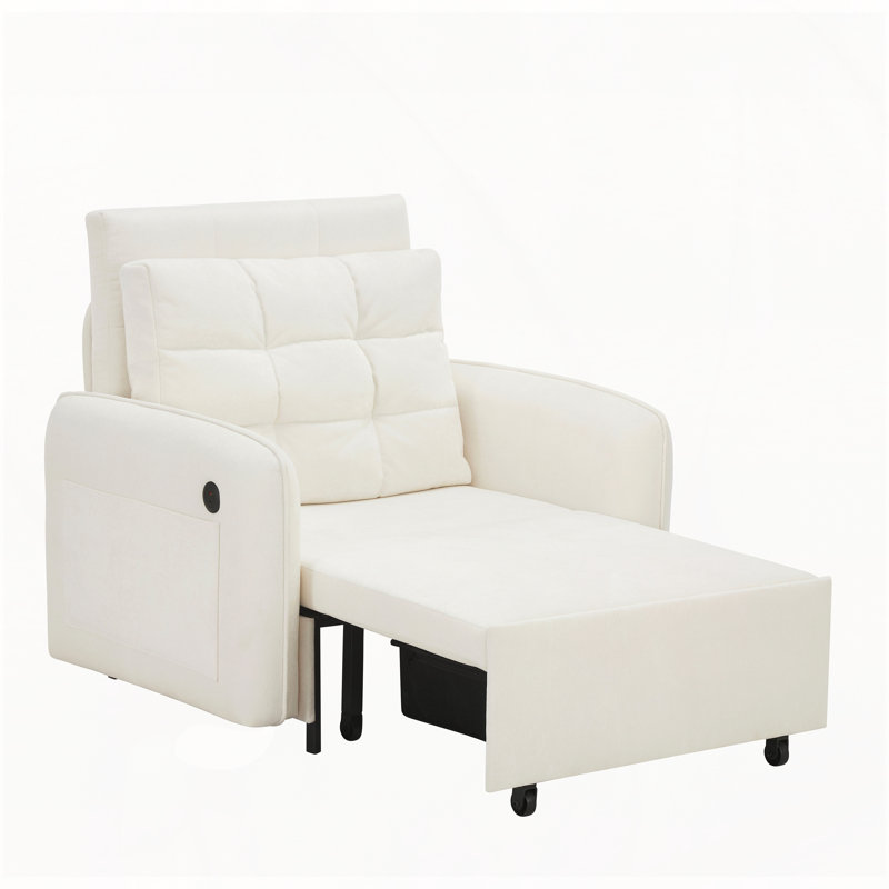 Canapé-lit 3 en 1, Chenille beige
