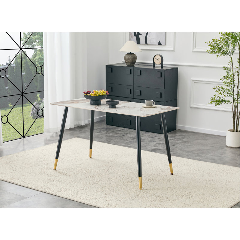 Table de salle à manger rectangulaire Modern, Light Beige