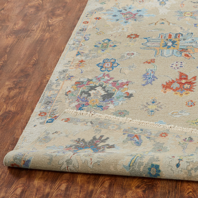 Zahara Hand Knotted Wool Area Rug, Rectangle 2' x 3'