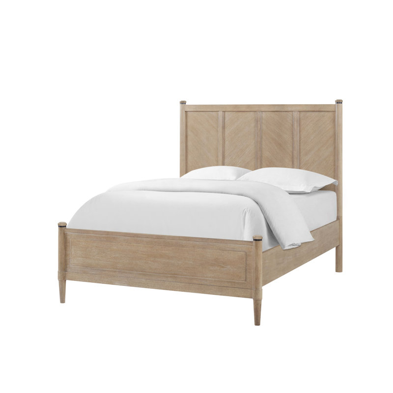 Lo-Post Bed In Sand Coloured Finish, King