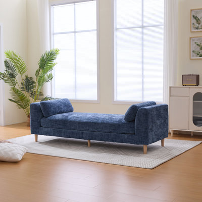 Upholstered Accent Bench With Two Pillows