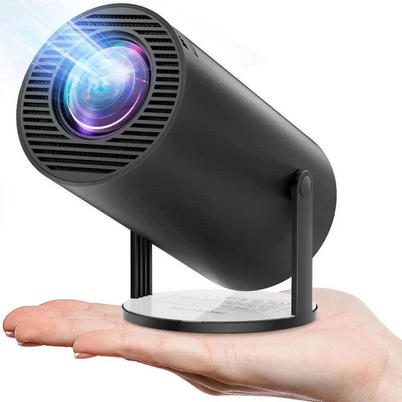 Projector 4k 1080p Support, Mini Projector Smart For Movie Projection Compatible With Phone, Black
