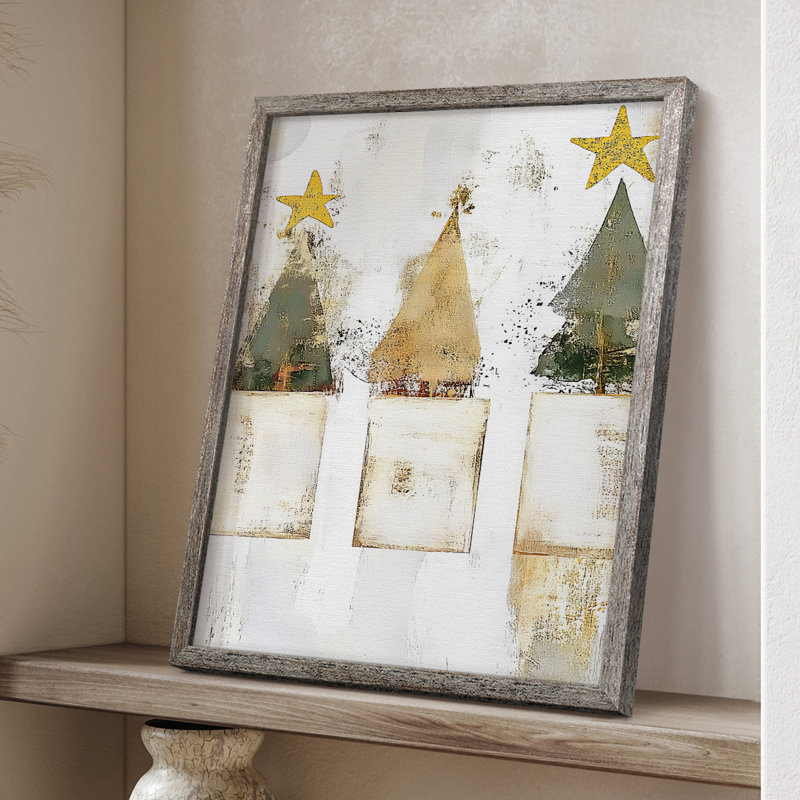 «Christmas Holiday Art DCCDXV», reproduction d'art encadrée - bois massif XMA171409, 21" H x 17" W