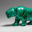 Véritable sculpture de panthère malachite polie (242,2 grammes)