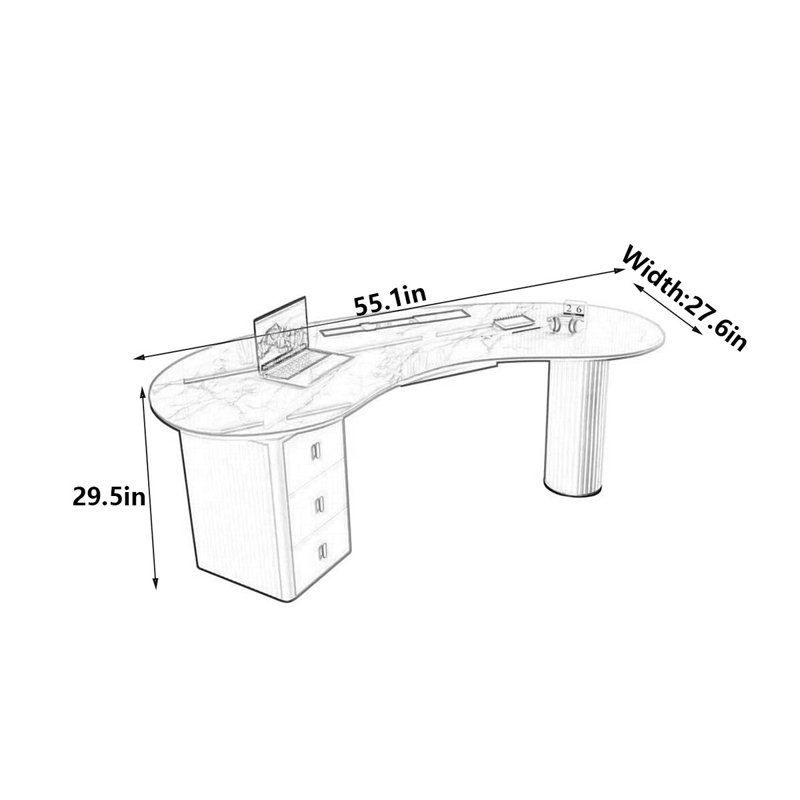 Bedell, 29.5" H x 55.1" W x 27.6" D