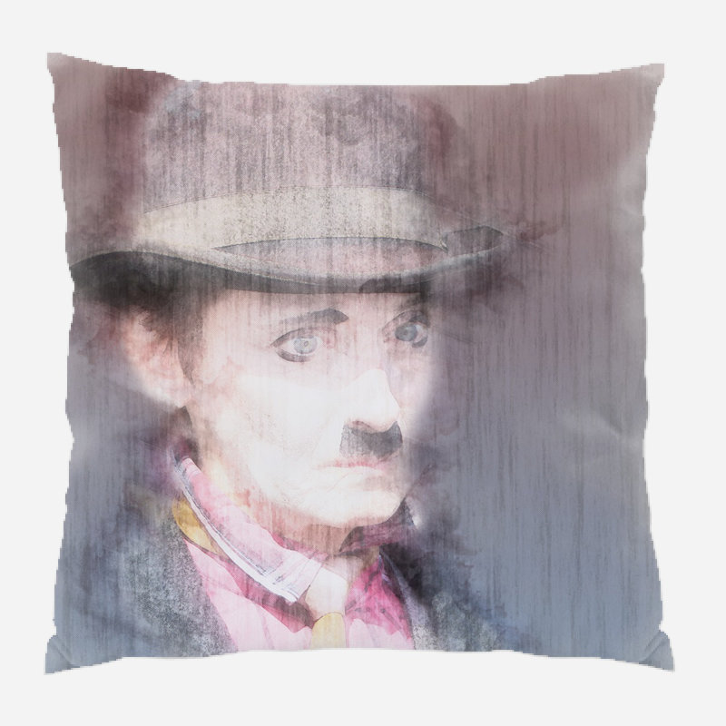 Coussin Crowson Charlie Chaplin, Micro suède, Intérieur
