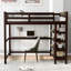 Lit mezzanine double avec tablettes de rangement et bureau sous le lit-1735618697