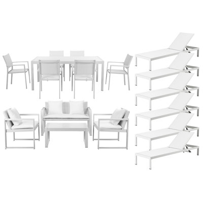 Roz Premium All-Weather Wicker 16 - Person Patio Conversation Sets with Cushions