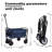 Collapsible Foldable Wagon Cart with strapping system, Beach Wagon Utility Cart Utility Wagon Grocery Cart for Camping Shopping Sports Gardeing Fishing Supports 225lbs All-Terrain Wheels-106491695