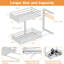 Rangement escamotable sous le lavabo, tablette réglable en acier à 2 niveaux pour armoire de cuisine, conception coulissante pour faciliter l'accès et optimiser l'espace-112366048