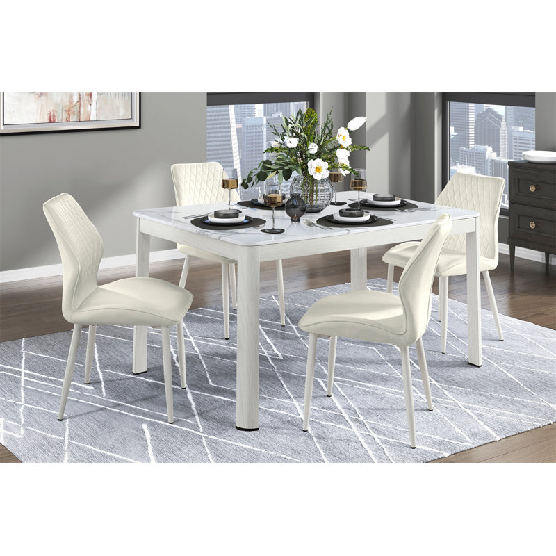 Ensemble de 2 chaises d'appoint modernes, sans les tables, Beige