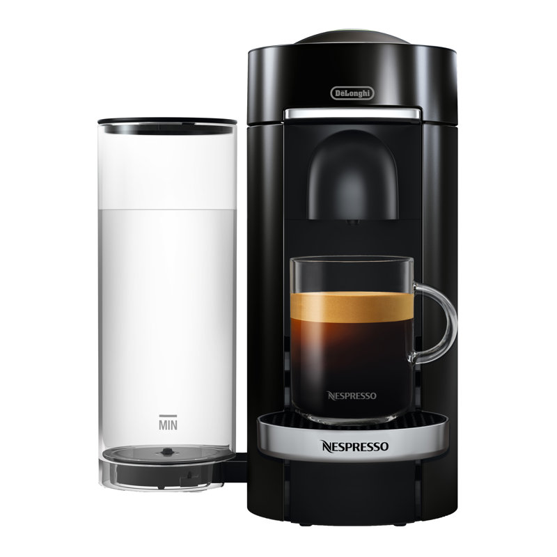 Nespresso VertuoPlus Deluxe Espresso Machine with Aeroccino Milk Frother by De'Longhi, Black