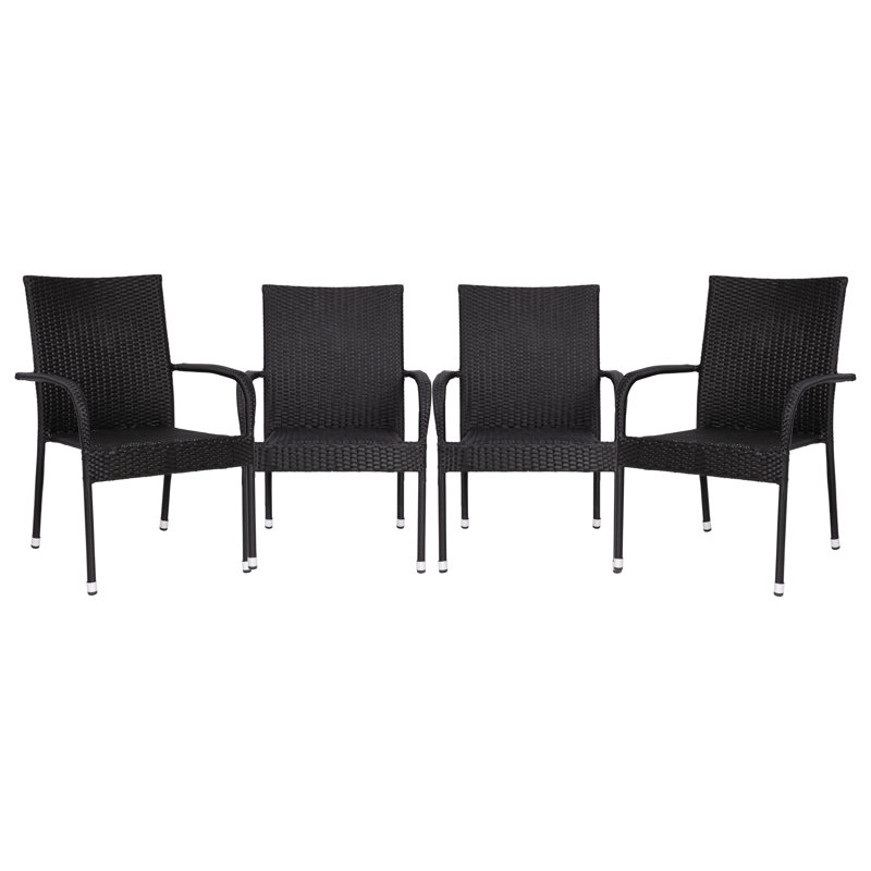 Fauteuils de salle à manger Zareya, Noir