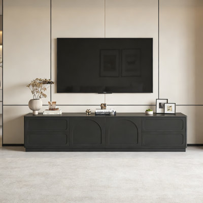 Simple Wood Storage TV Stand with Drawers