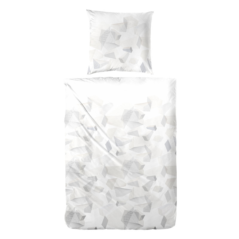 Sky Crystal Duvet Cover Set, Single - 1 Pillowcase (80 x 80 cm), Grey