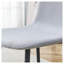 Ensemble de table de salle à manger 7 pièces avec tablette de rangement, plateau en faux marbre blanc et 6 chaises en lin gris clair-491134547-491134552-491134558