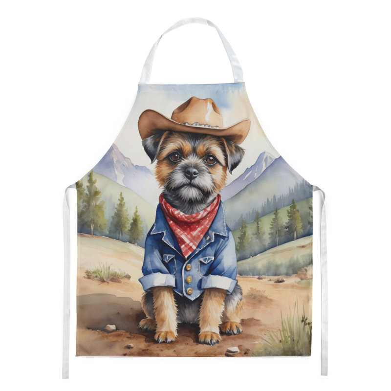 Tablier de bienvenue Border Terrier Cowboy