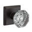 Crystal Passage Door Knob with Traditional Square Rose-22034528