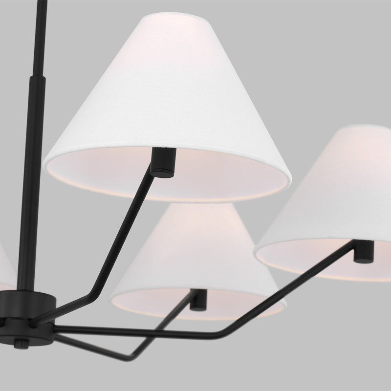 Grand lustre 6 lumières Reggie, Nuit noire