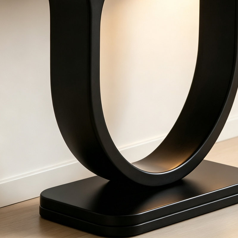 Console Minimalist, H 33,46 po x l 35,43 po x P 9,06 po, Noir, Noir, Noir