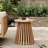 Patio Set Outdoor Acacia Wood Furniture Sets-Modern Club Chair Conversation Sets With Side Table For Garden, Patio & Deck ( Brown Patina+Cream Cushion)