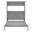 Grand lit escamotable mural avec tablettes, gris-129884065