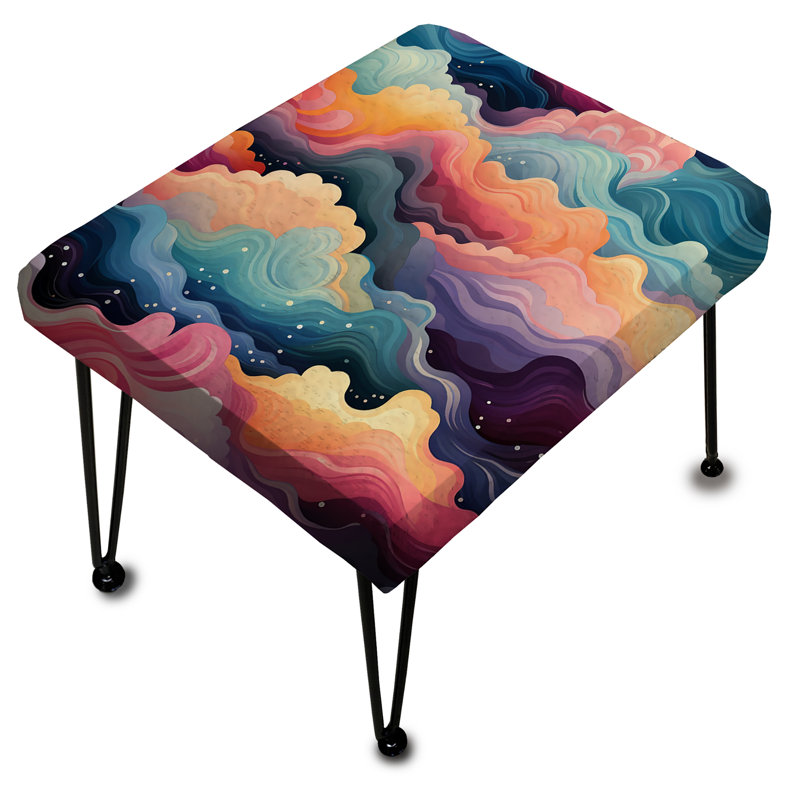 Multicolor Mystical Journey - Abstract Rectangle Ottoman