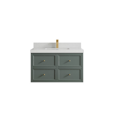 Meuble-lavabo simple flottant 36 po Roswell