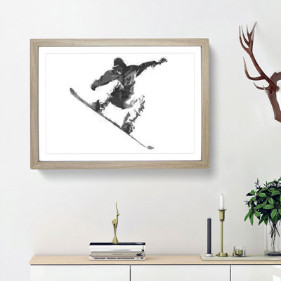 The Snowboarder - Picture Frame Painting Print