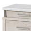 Ensemble de chambre pour grand lit en bois gris patiné avec détails blancs et argentés - Ensemble de 3 pièces avec 2 tables de chevet-131011051